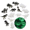 7/14pcs Glow In The Dark Dinosaur Skeleton Shoe Charms, PVC Shoe Decorations, Shoe Accessories,Gift Idea For Birthday Christmas Halloween Party Favors