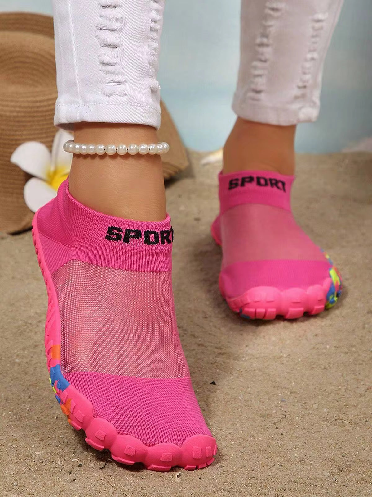 Sneakers Sock Shoes For Women Lightweight Water Shoes Quick Dry Barefoot Athletic Shoes Trail Swimming Fishing Camping